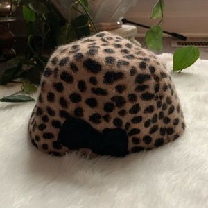 H&M leopard cheetah print beige hat